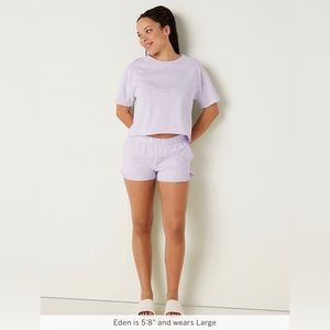 Victoria’s Secret Pink SET Summer Lounge Shorts And Tee Super Light Weight Soft